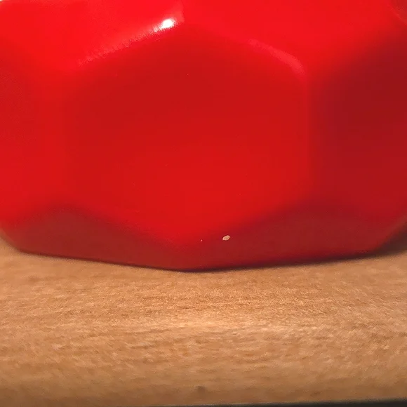 Y2K Red Plastic Hexagonal Design Bracelet - Picture 3 of 6
